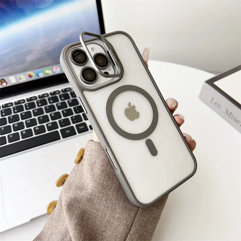 Case / Capinha Iphone Easy MagSafe  + Proteção Lentes (14 ao 16 Pro Max)