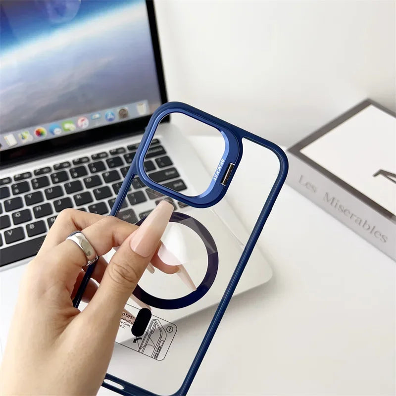 Case / Capinha Iphone Easy MagSafe  + Proteção Lentes (14 ao 16 Pro Max)